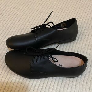 Birkenstock womens Saunders black lace up shoes